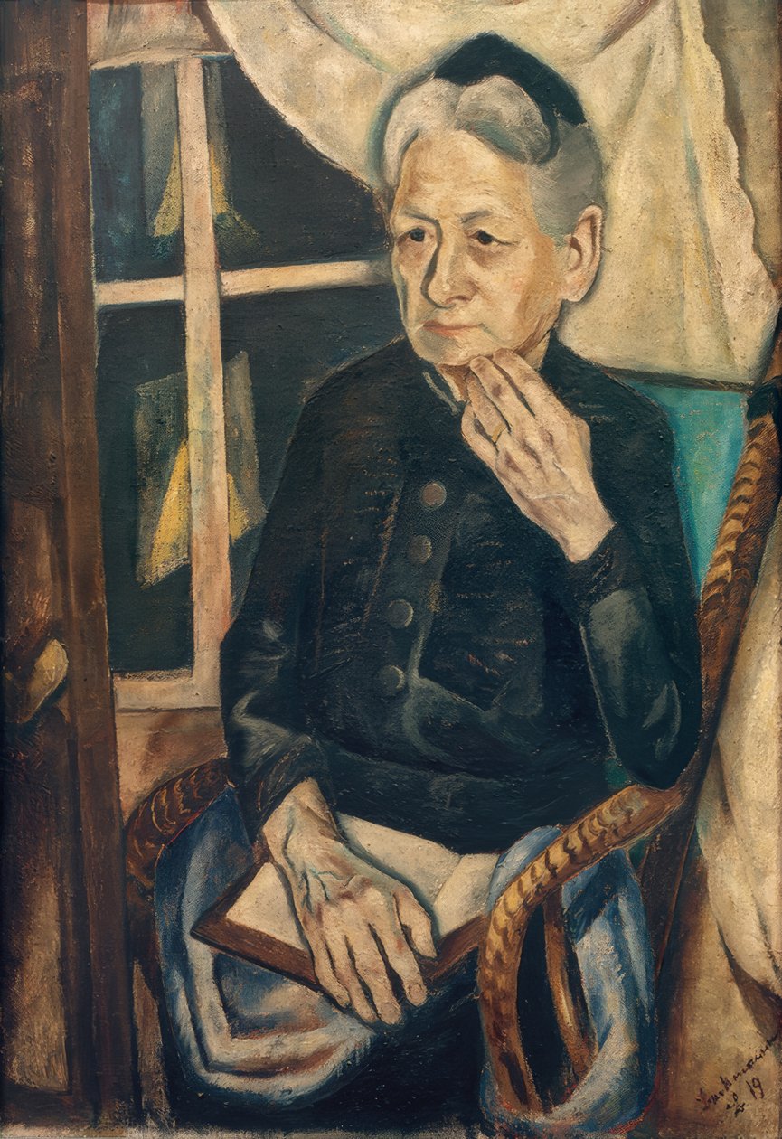 Portret vrouw Tube door Max Beckmann