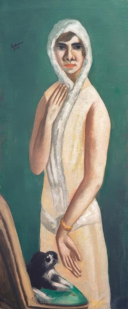 Portret Quappi Beckmann door Max Beckmann