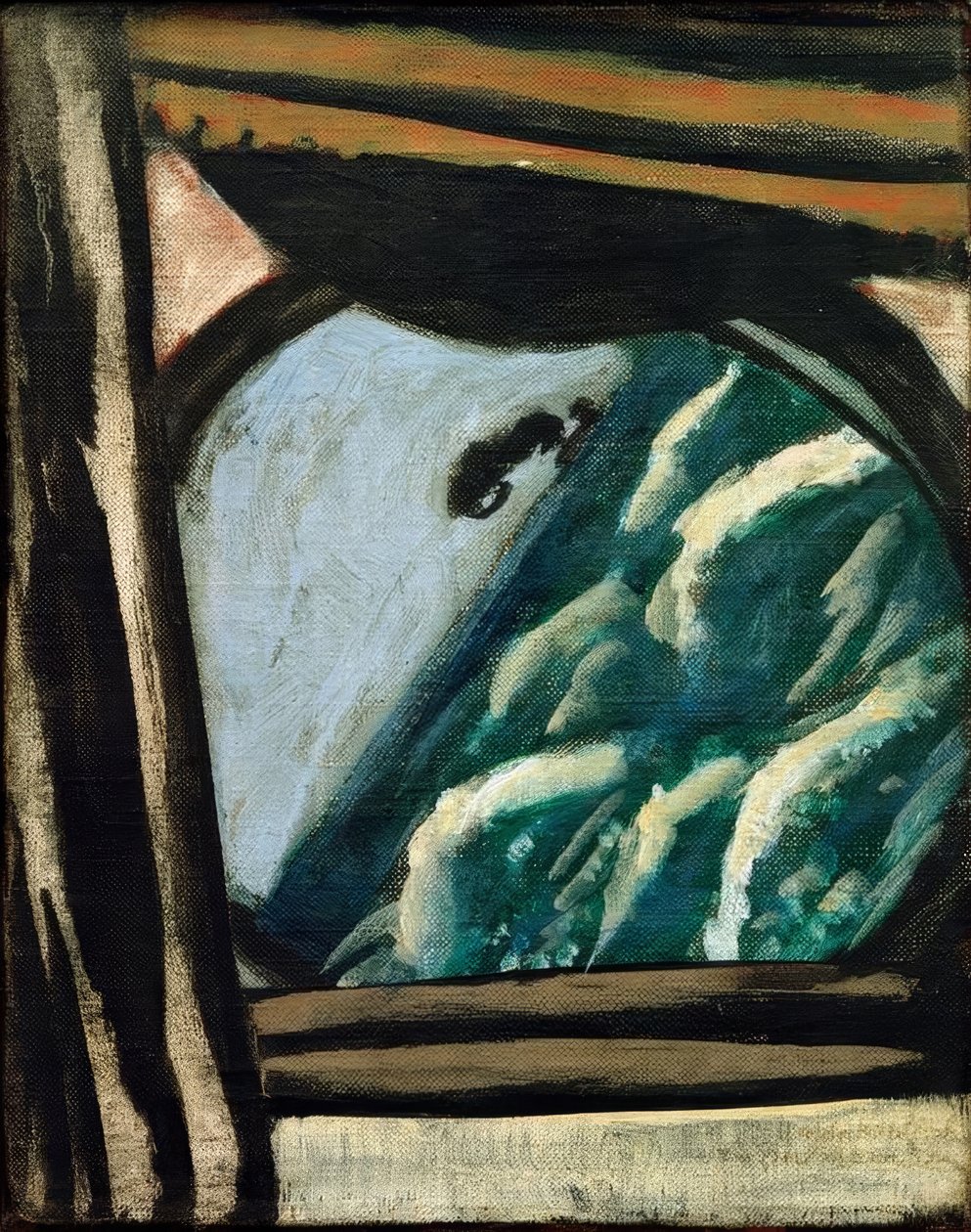 Uitzicht vanuit het scheepsluik door Max Beckmann