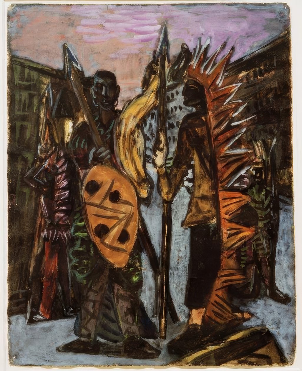 Jongens spelen Indiaan door Max Beckmann