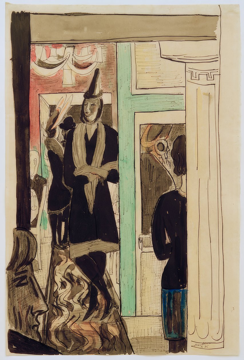 Café (Telefoon) door Max Beckmann