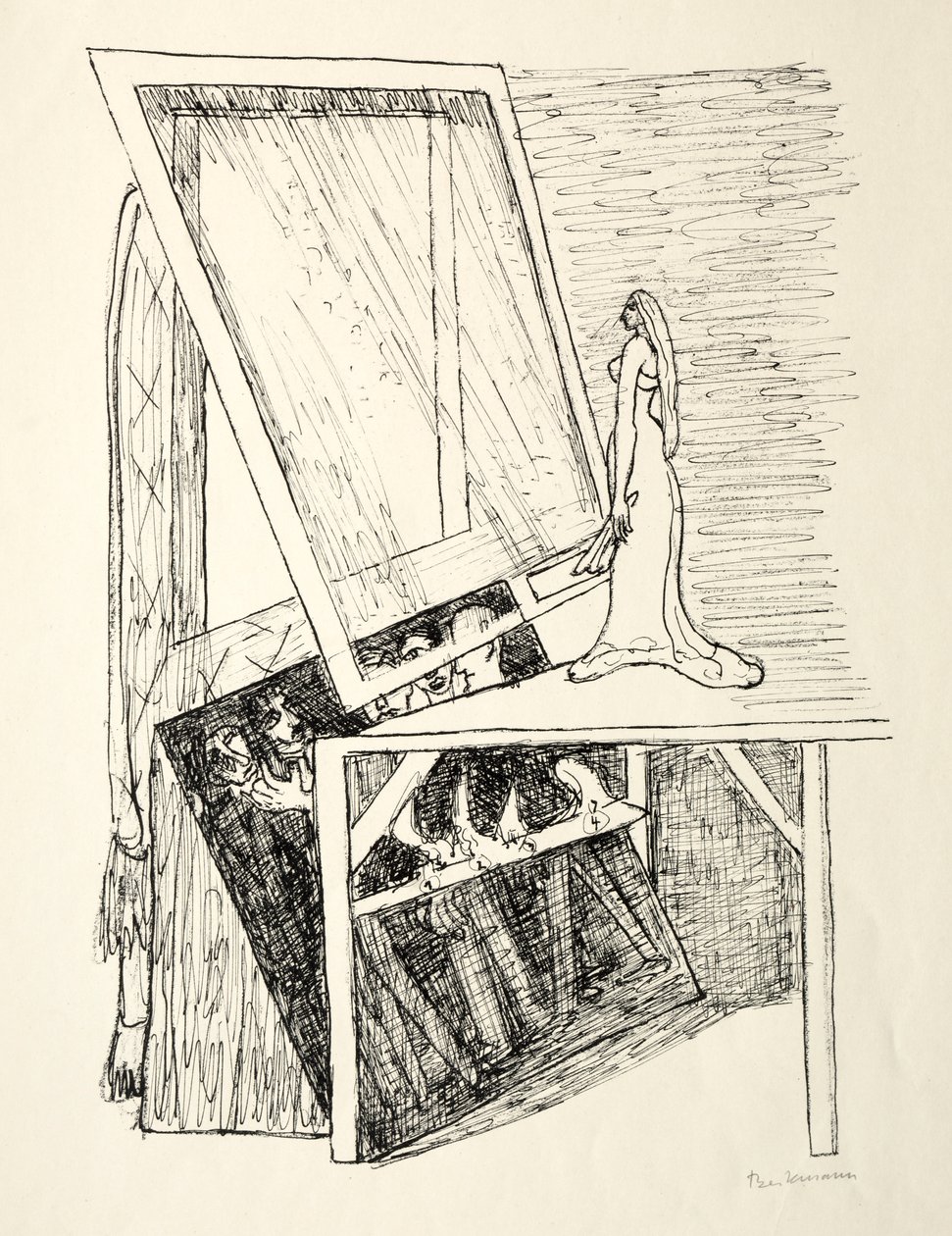 Dag en Droom: Magische Spiegel door Max Beckmann