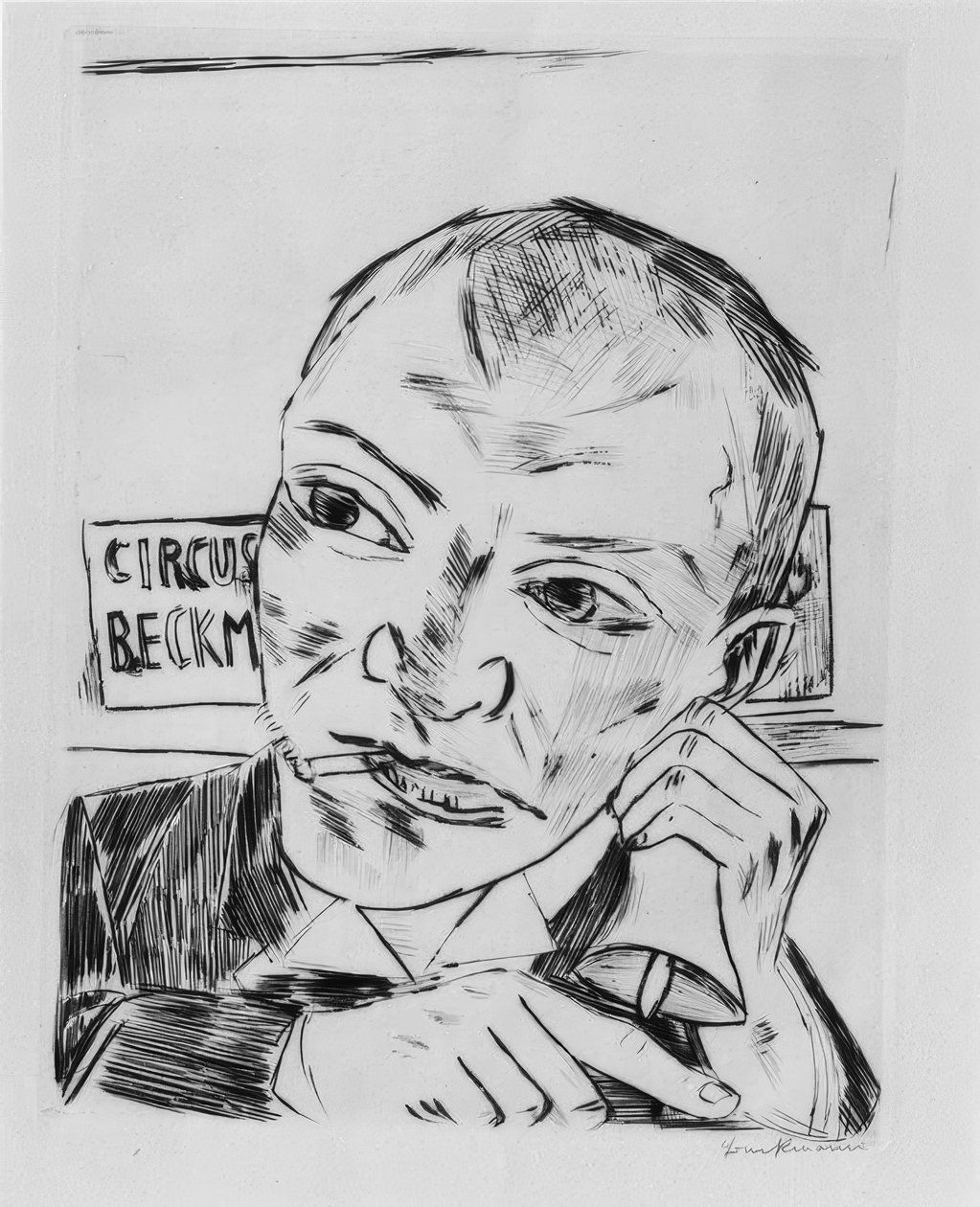 De omroeper door Max Beckmann