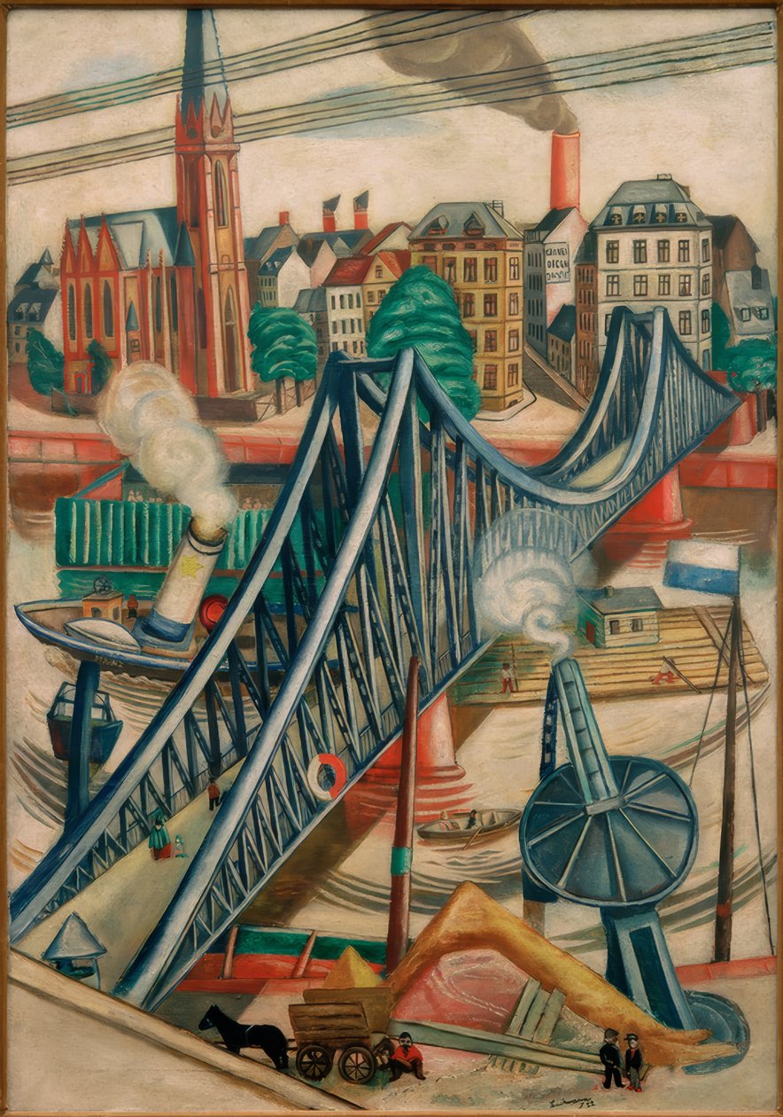 De ijzeren brug door Max Beckmann
