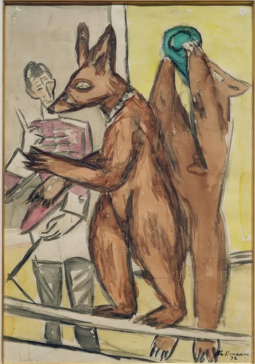 Getrainde beren door Max Beckmann