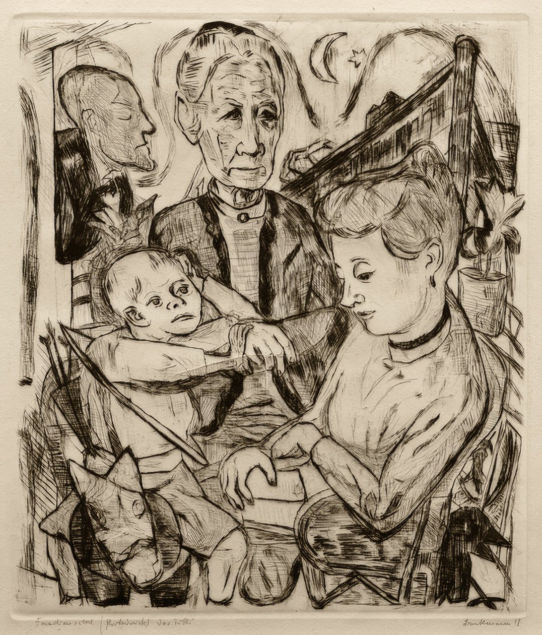 Familietaferelen door Max Beckmann