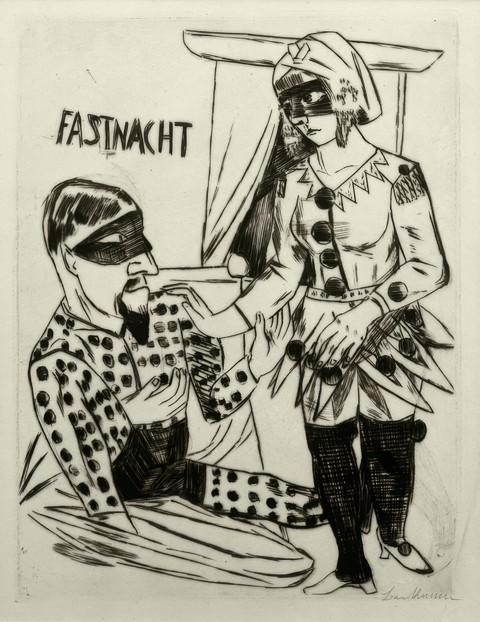 Vastenavond door Max Beckmann