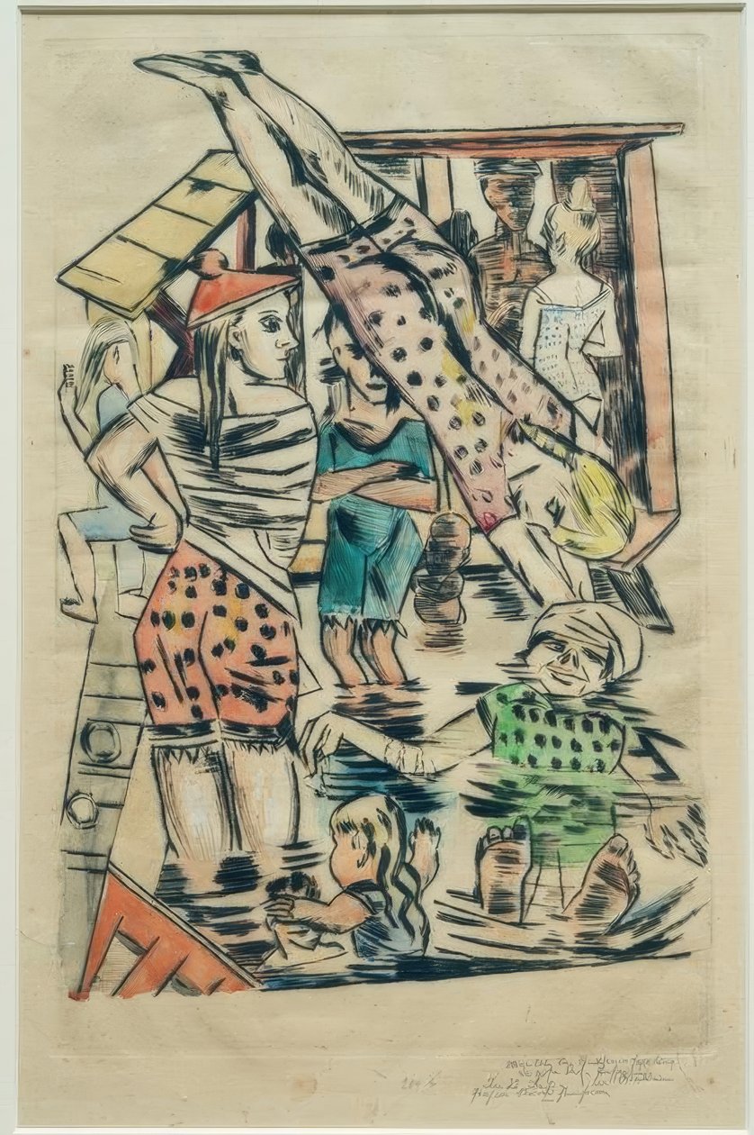 Vrouwenbad door Max Beckmann