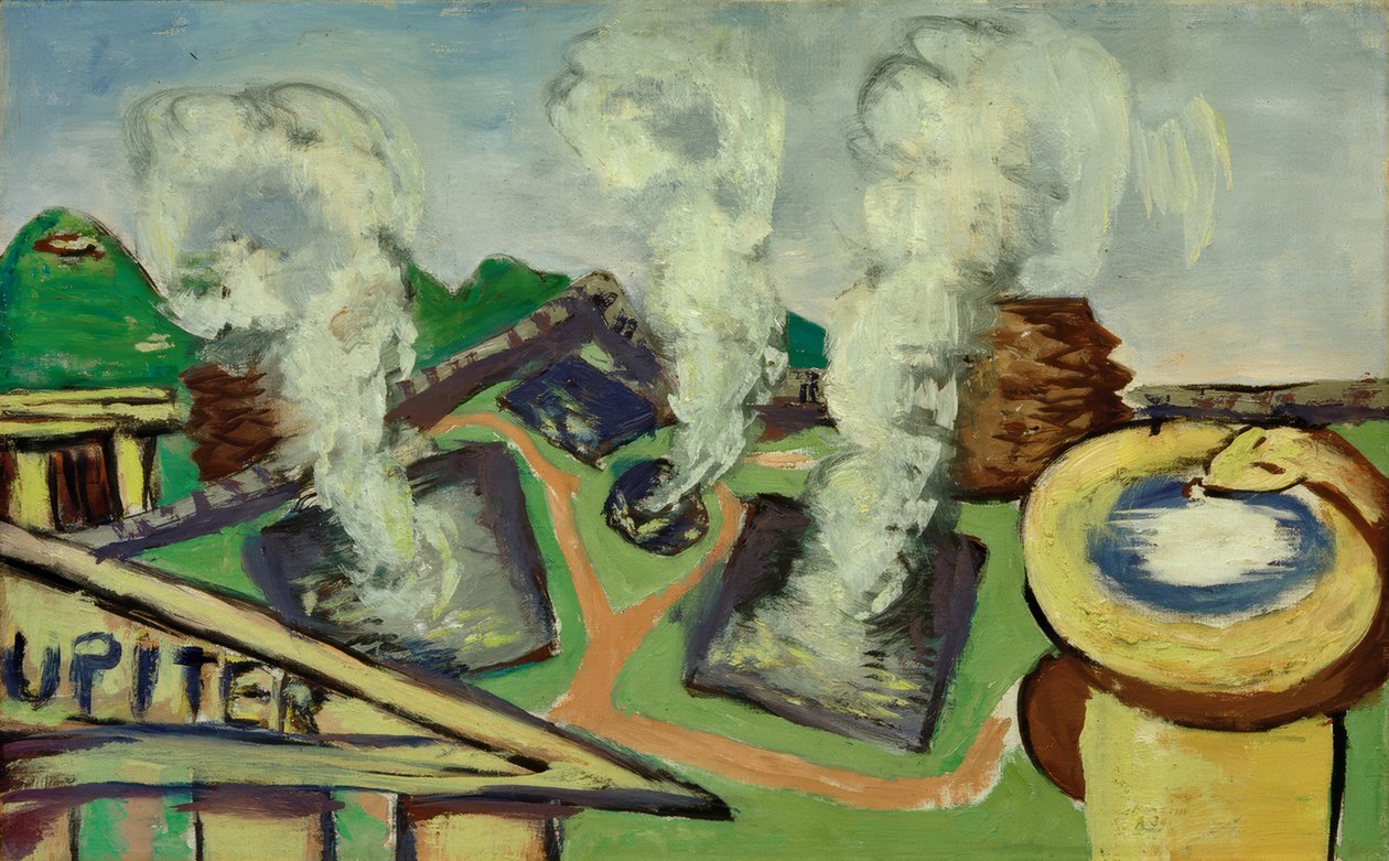 Heetwaterbronnen in Abano door Max Beckmann