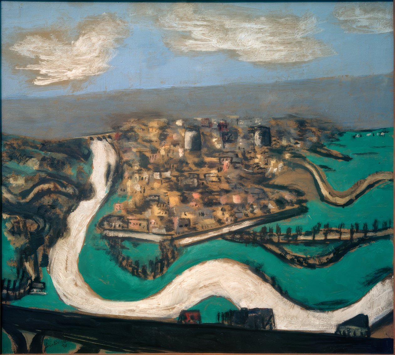 Landschap bij Saint-Germain door Max Beckmann