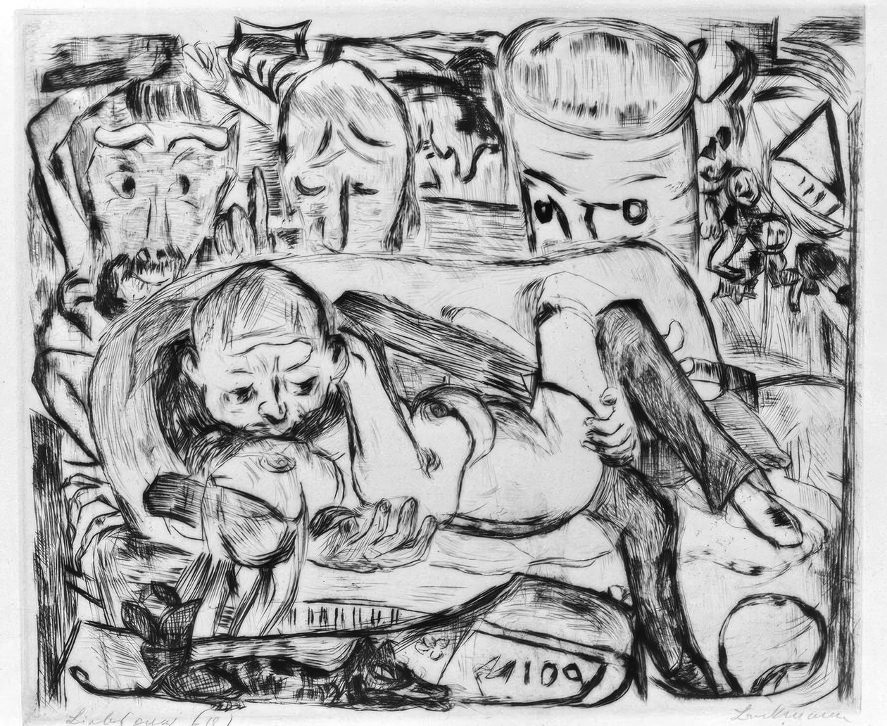 Liefdespaar II door Max Beckmann