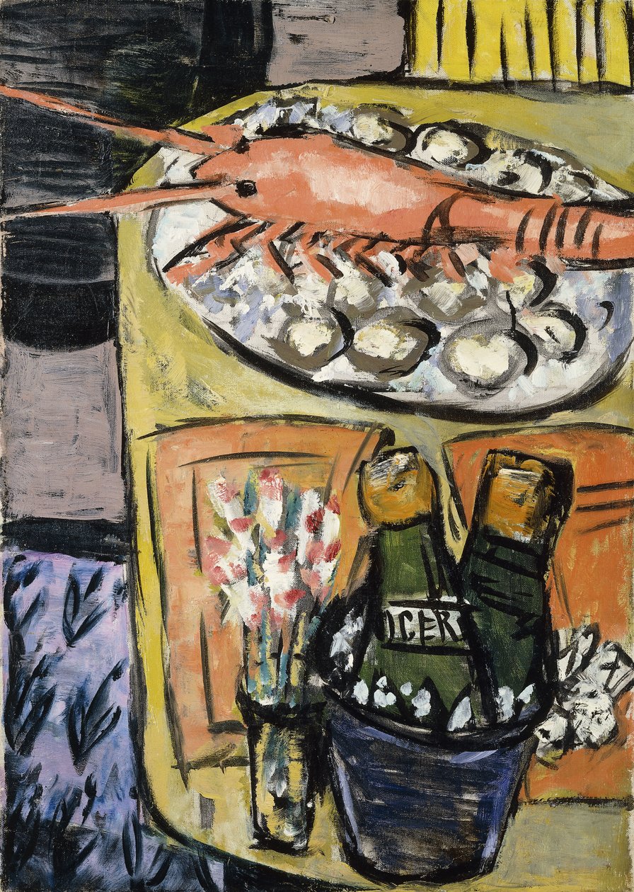 Stilleven met Kreeft door Max Beckmann