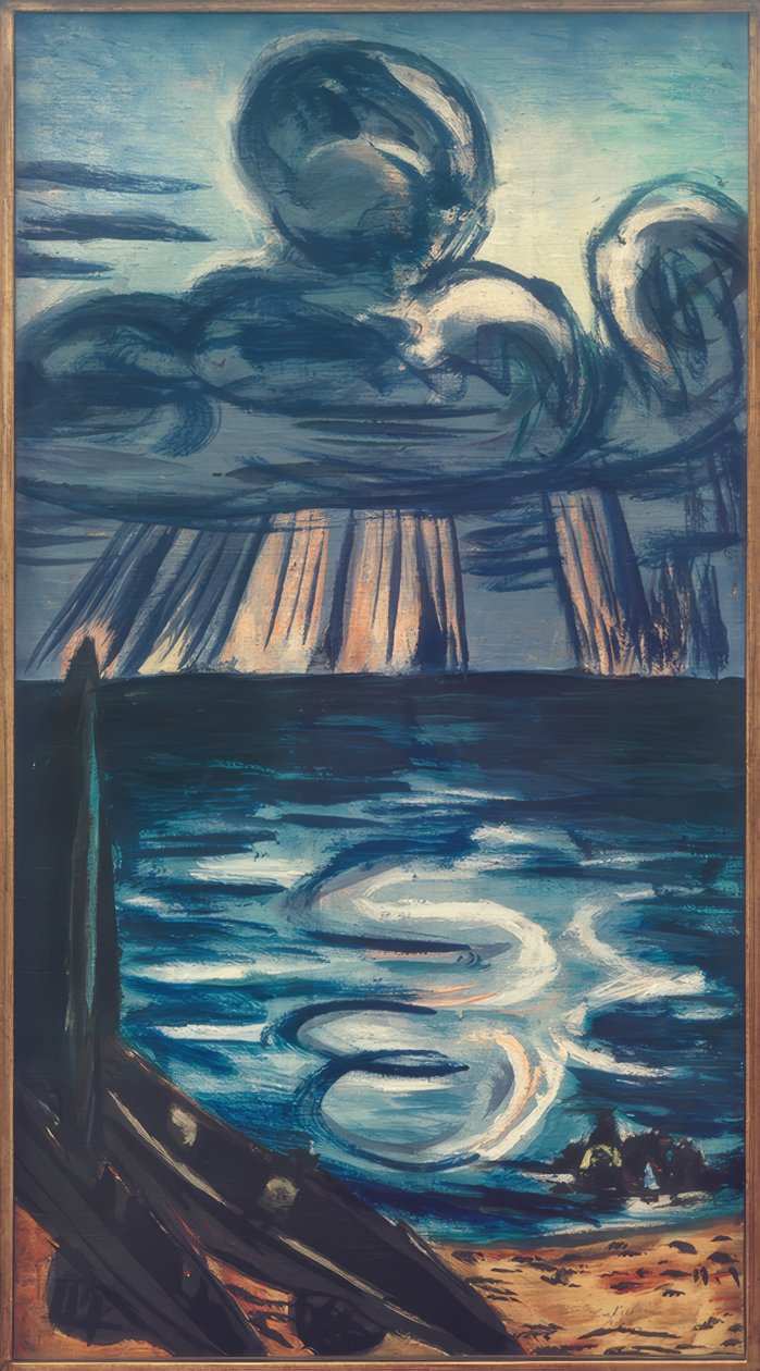 Zee met Grote Wolk door Max Beckmann