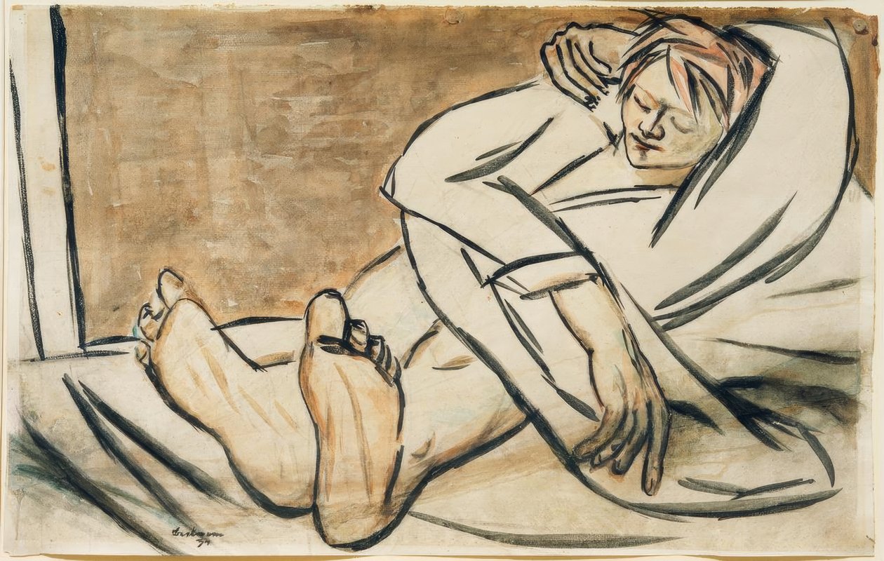 Peter, liggend door Max Beckmann