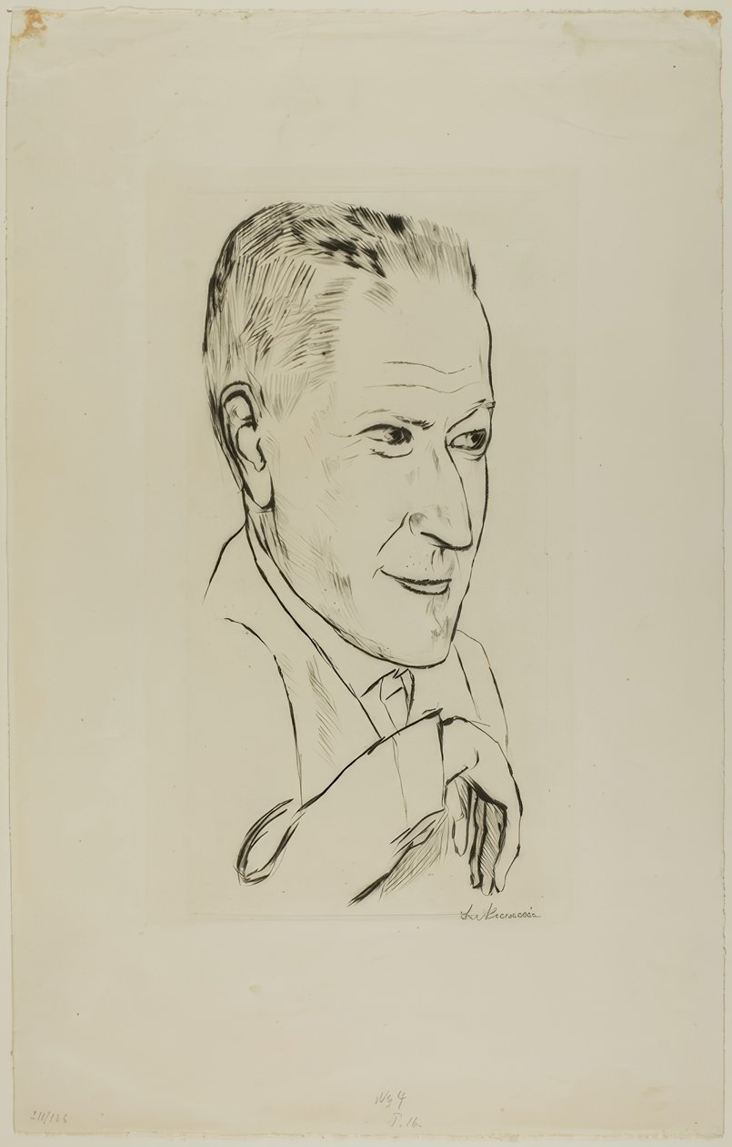 Portret van Reinhard Pieper door Max Beckmann