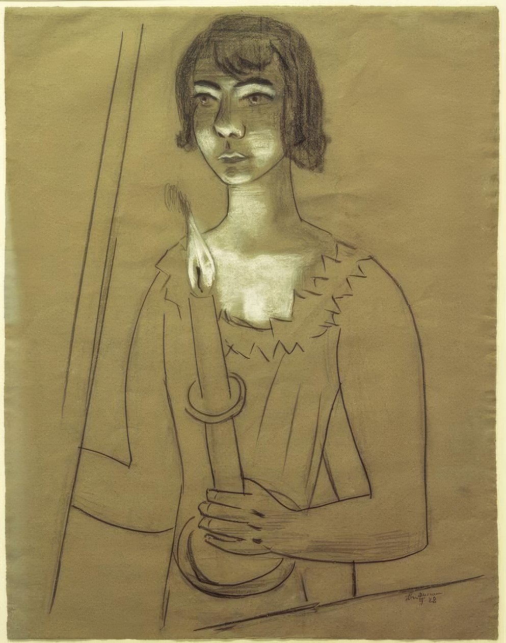 Quappi met Kaars door Max Beckmann