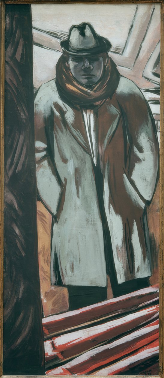 Zelfportret in het Hotel door Max Beckmann