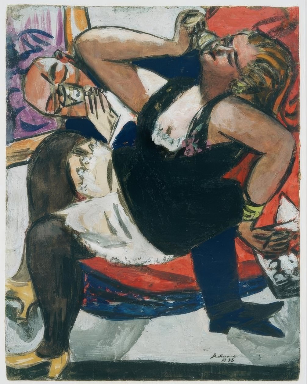 Zittend paar door Max Beckmann