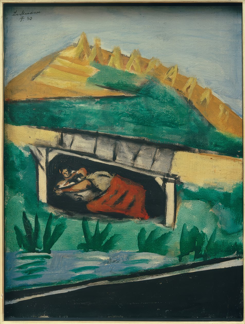 Zomer (Liefdespaar) door Max Beckmann