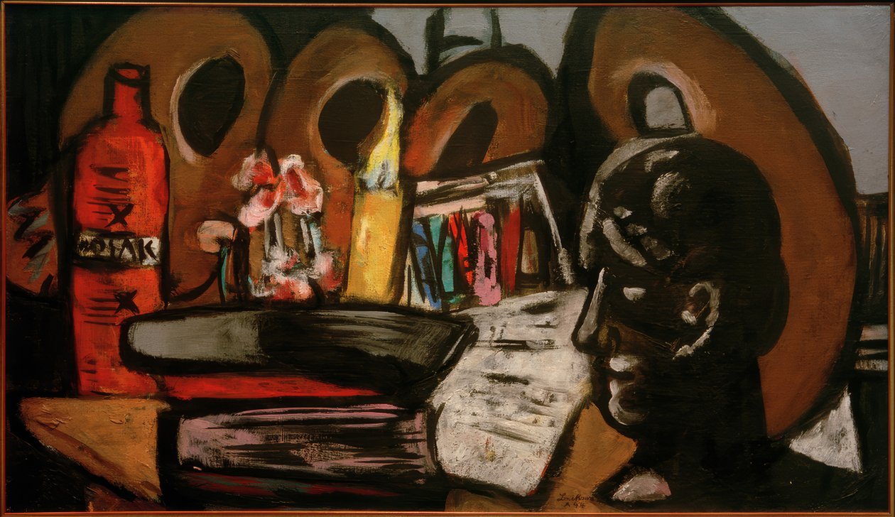 Stilleven met paletten door Max Beckmann