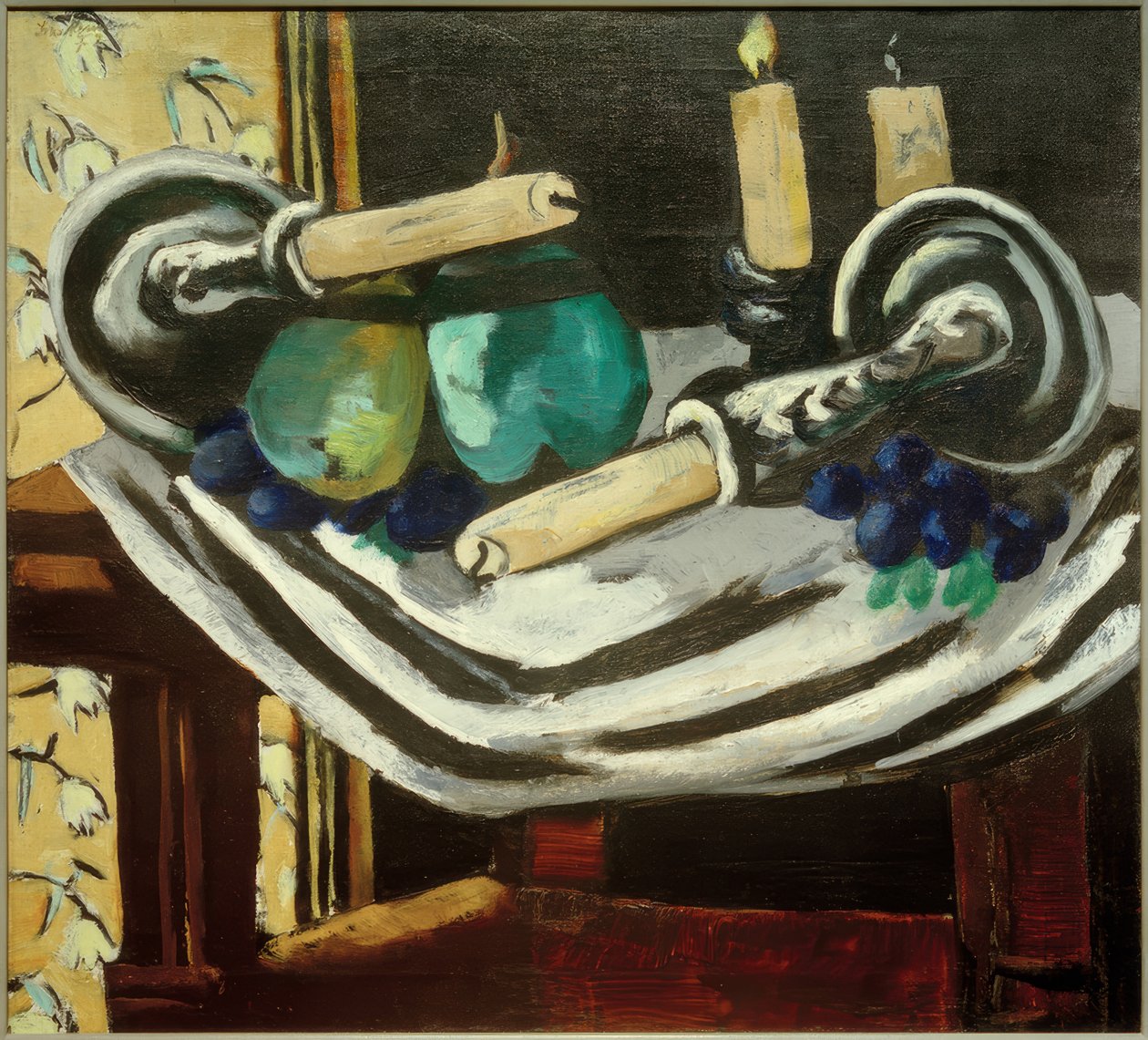 Stilleven met omgevallen kaarsen door Max Beckmann