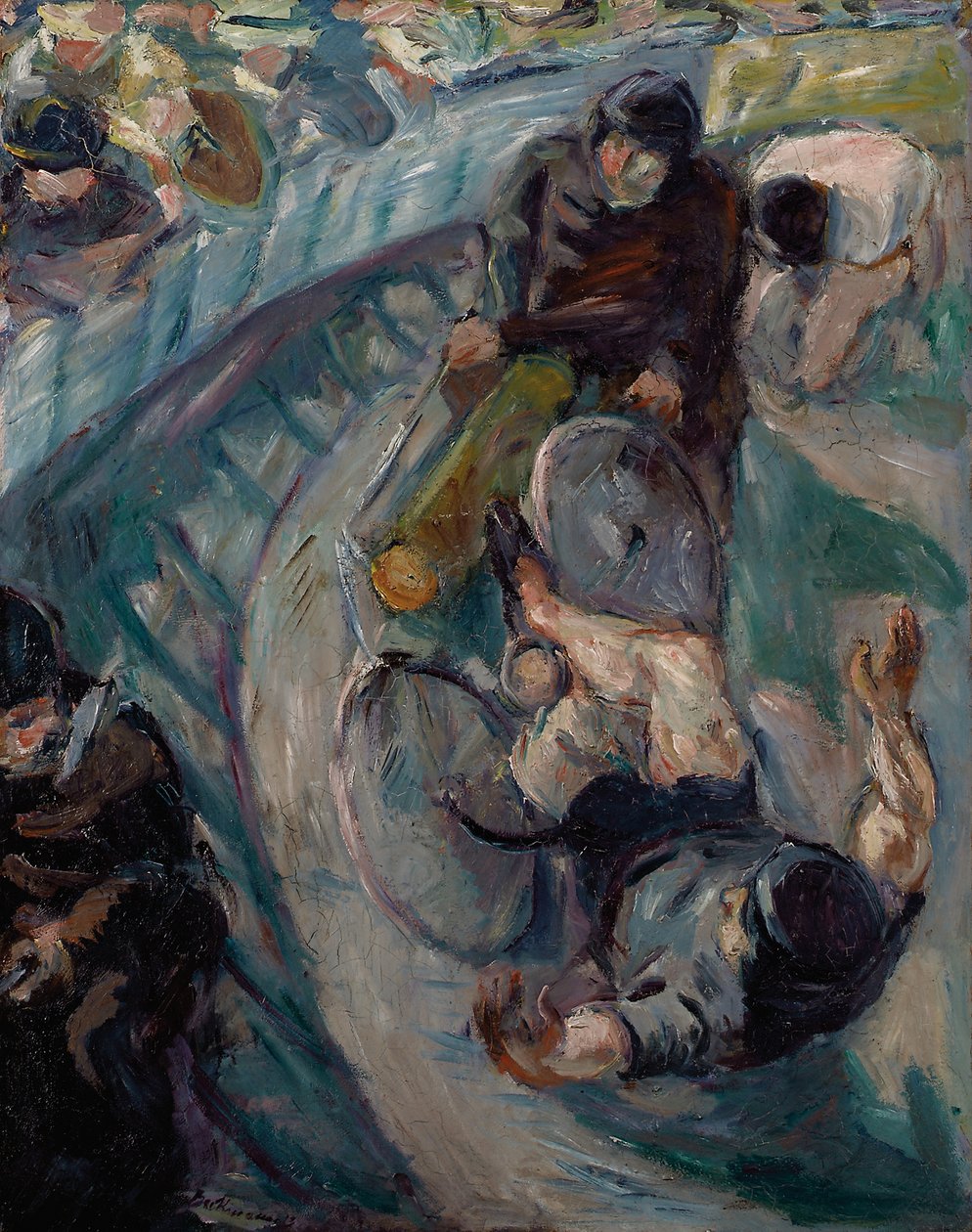 Vallende Rennfahrer door Max Beckmann