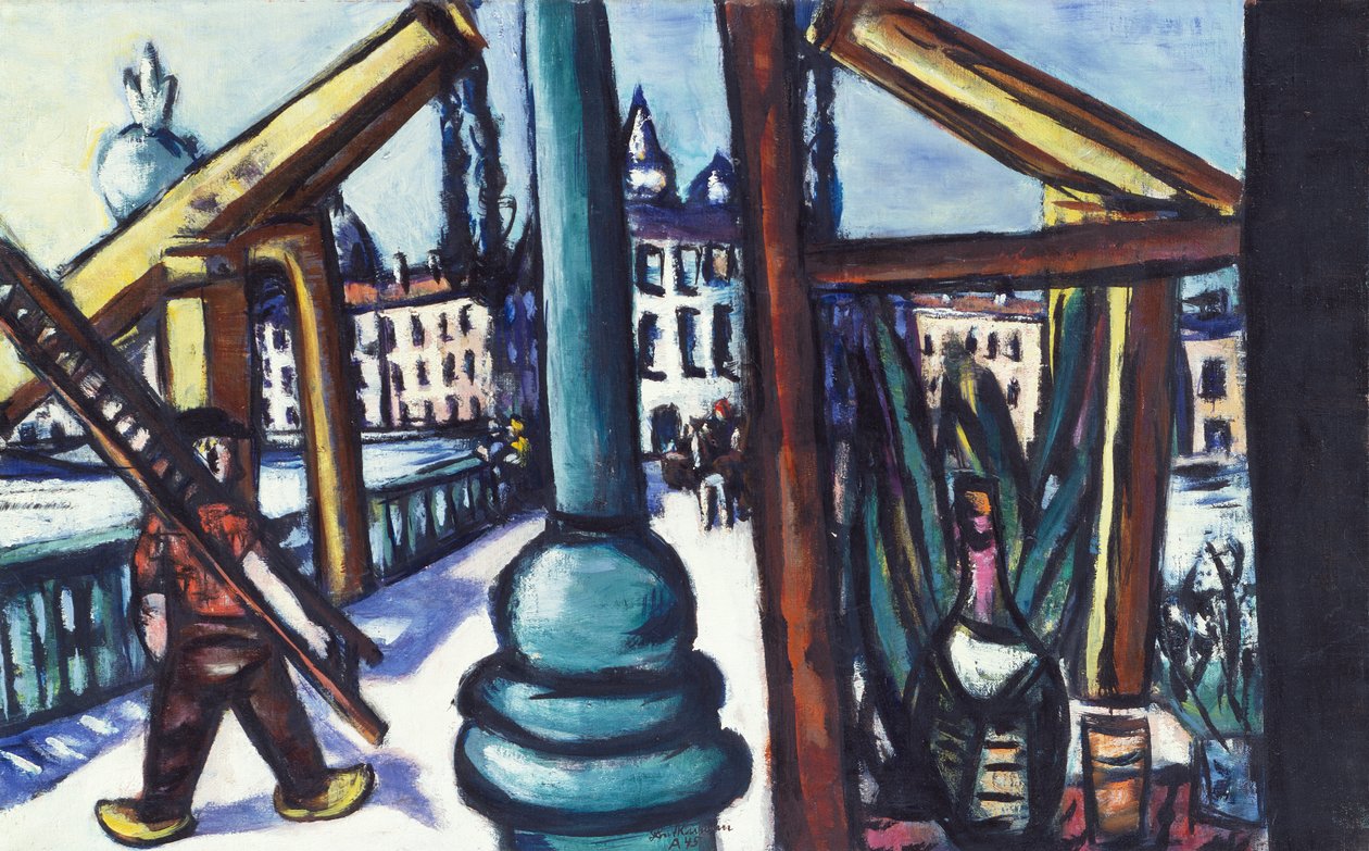 De houten brug door Max Beckmann