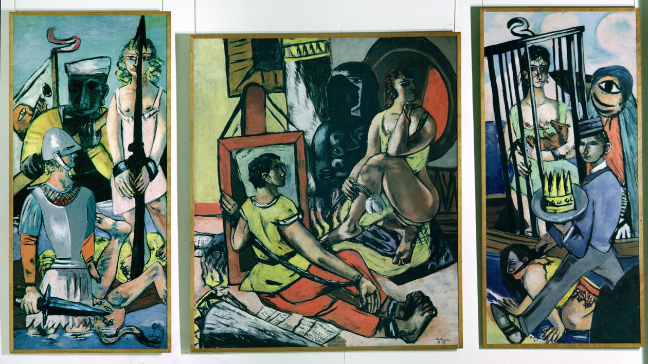 Drieluik van de Verzoeking van St. Antonius door Max Beckmann