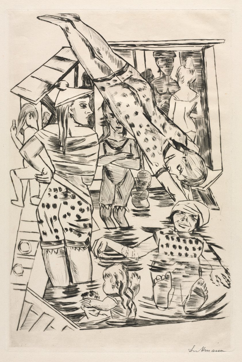 Vrouwenbad door Max Beckmann