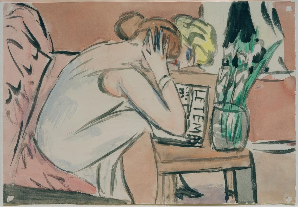 Twee Lezende Meisjes door Max Beckmann