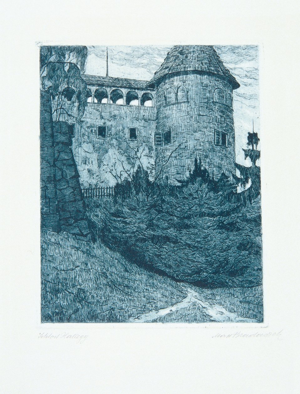 Kasteel Hallegg door Max Bradaczek
