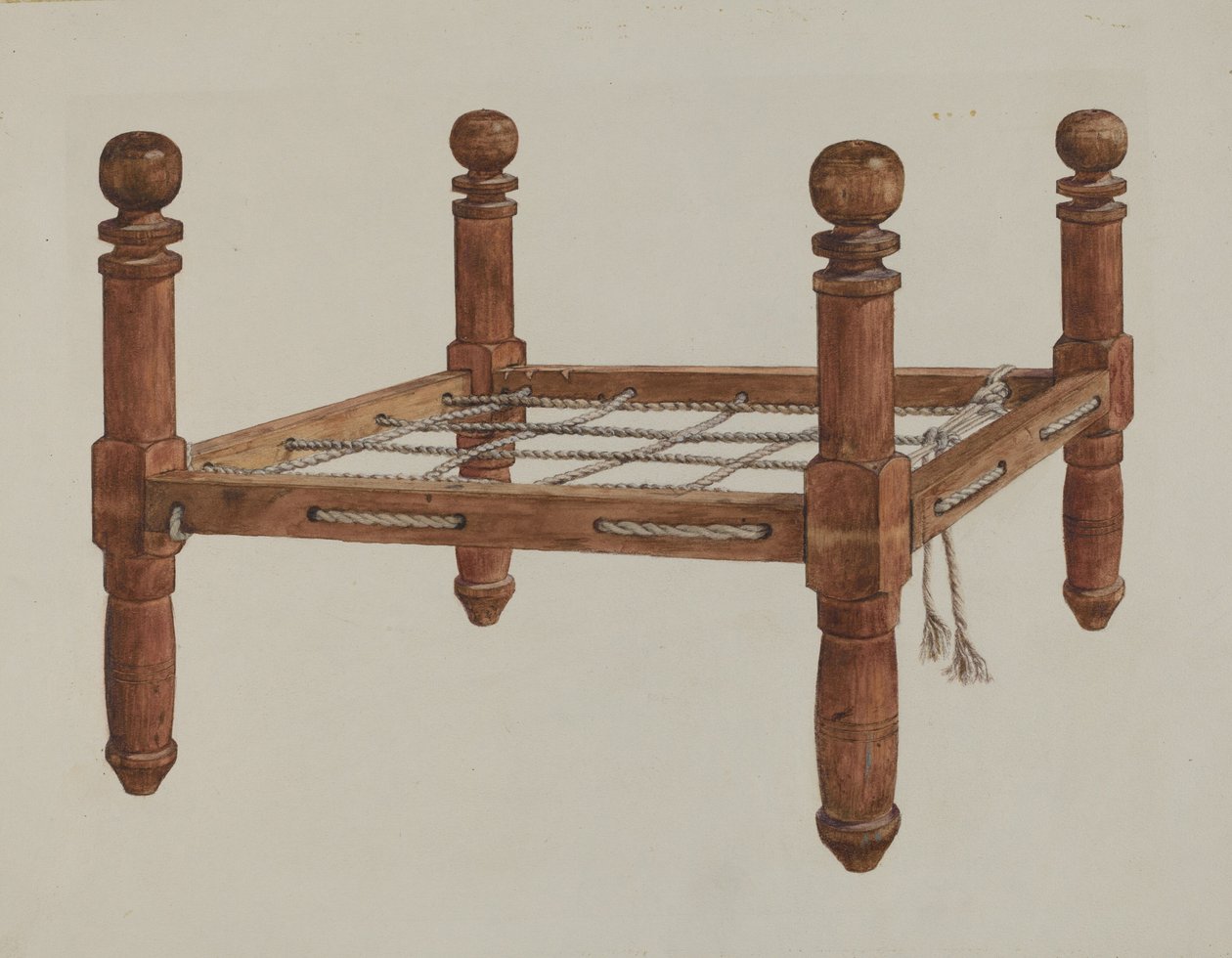 Poppenbed, ca. 1937 door Max Fernekes