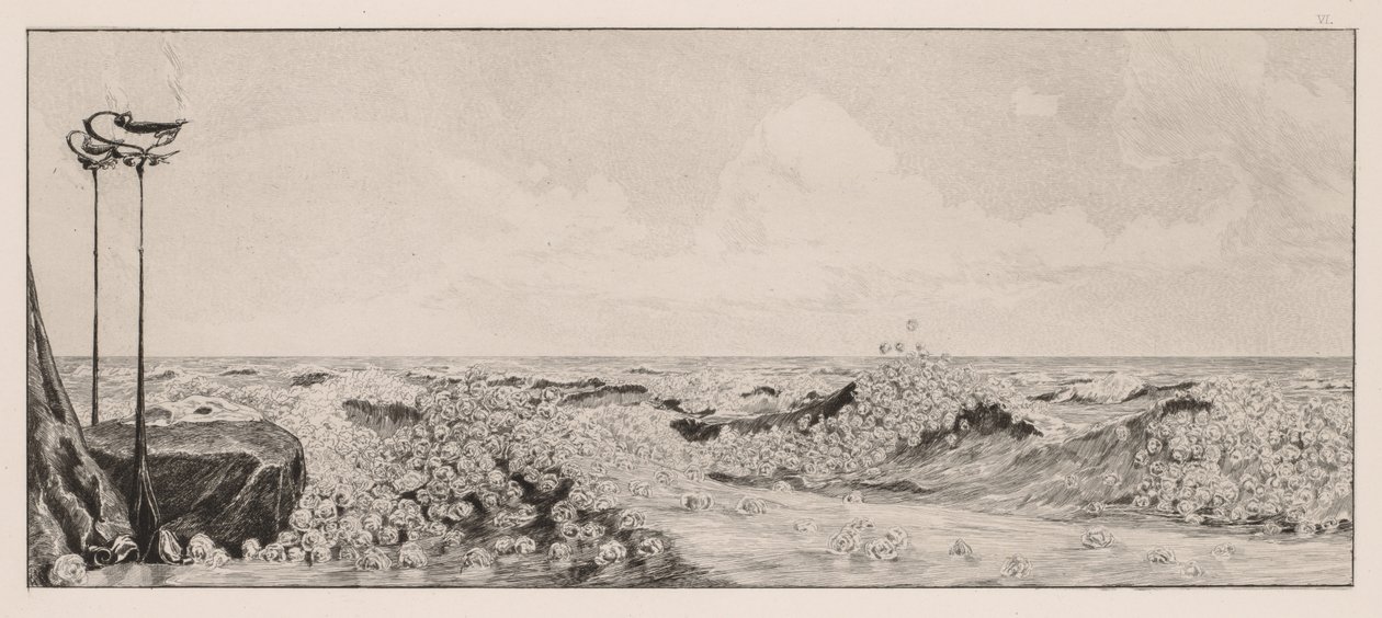 Een handschoen: Hommage, 1880 door Max Klinger