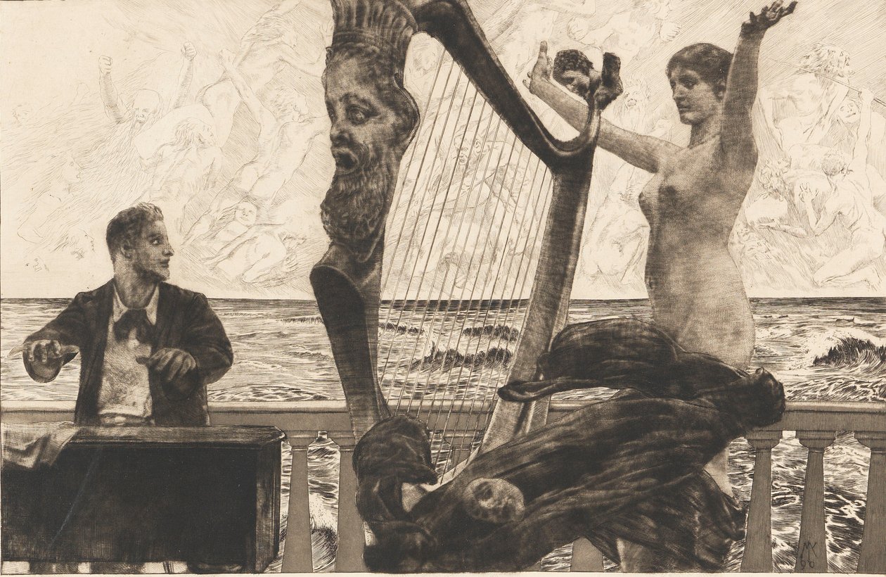 Opus XII, Brahms Fantasie, 1894 door Max Klinger