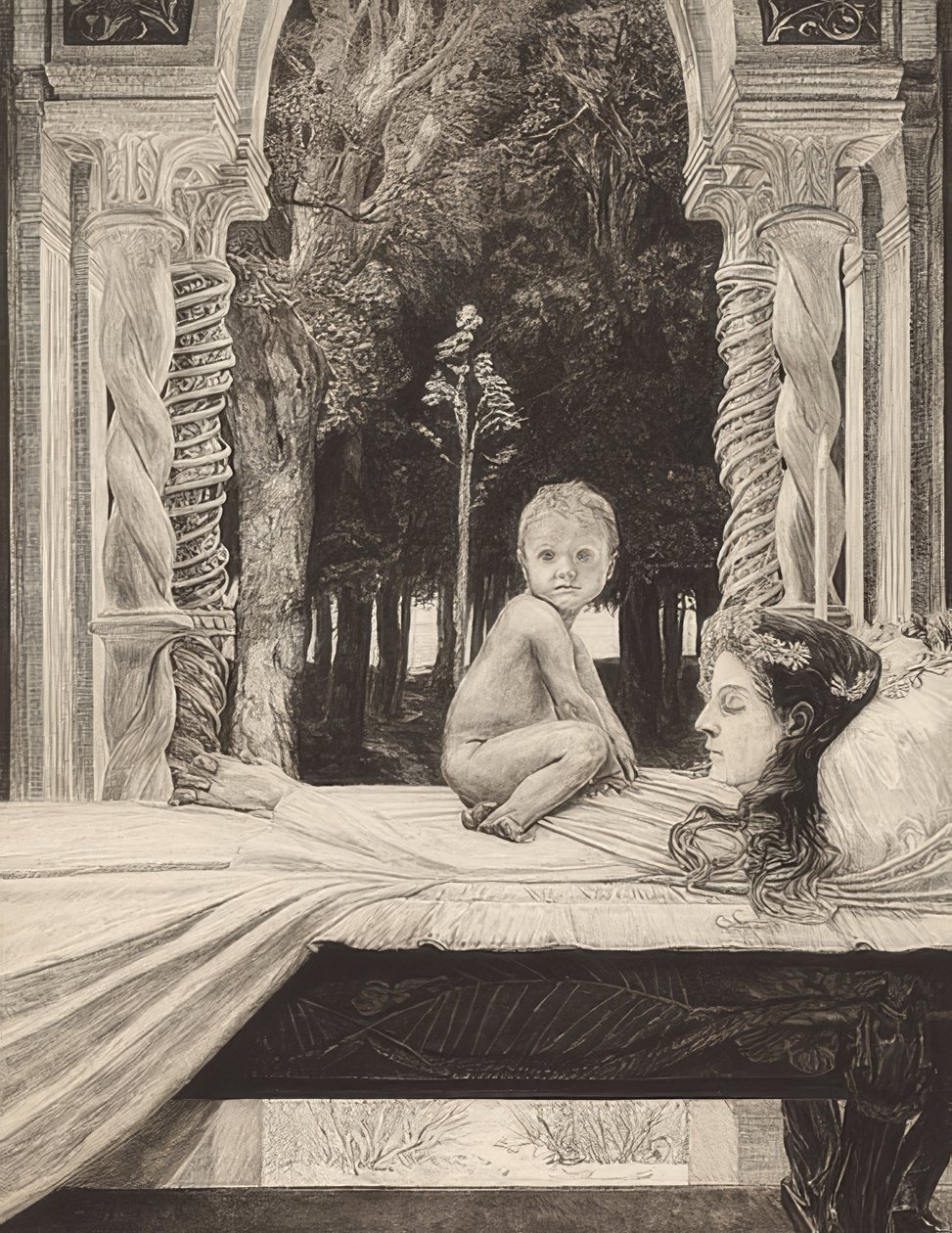 Dode moeder. 1889 door Max Klinger