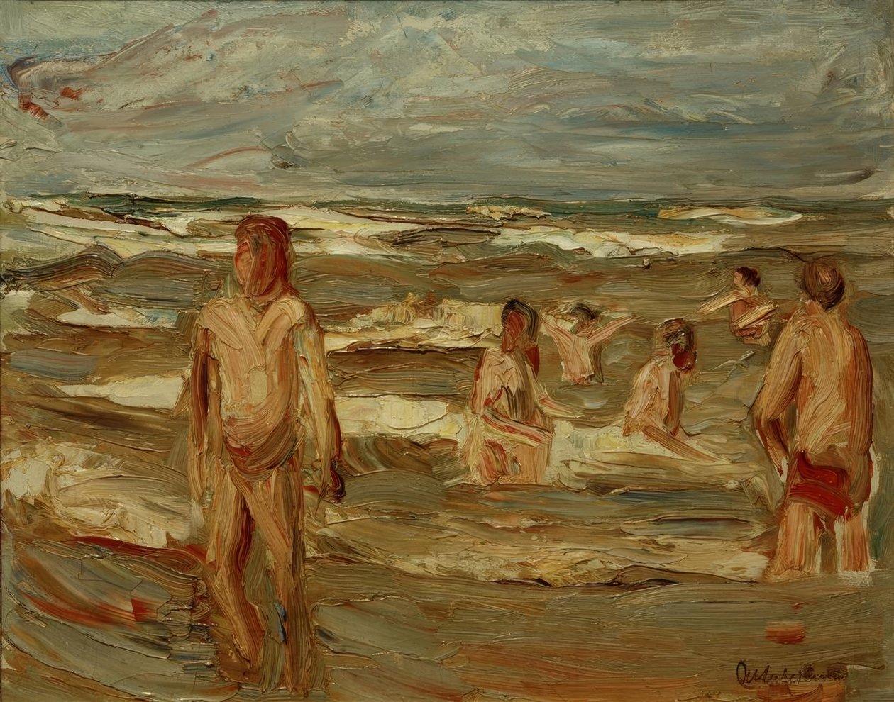 Badende jongens door Max Liebermann