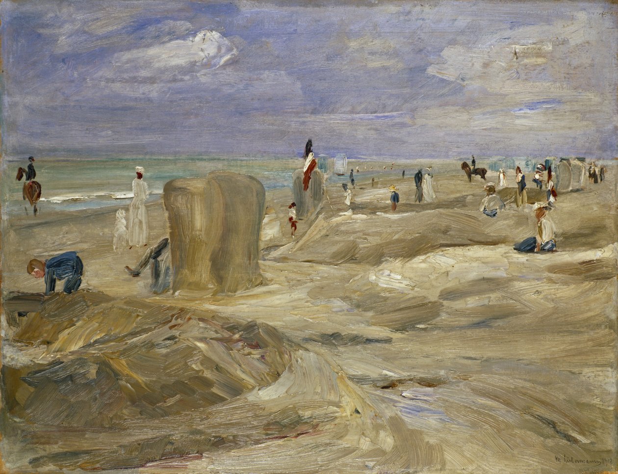 Strand bij Noordwijk door Max Liebermann