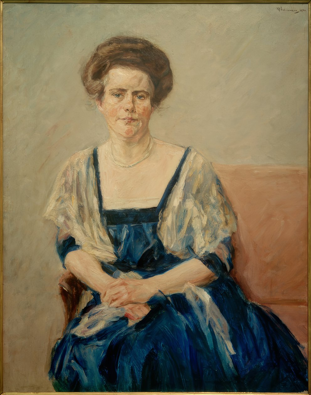 Portret van Maria Newman door Max Liebermann