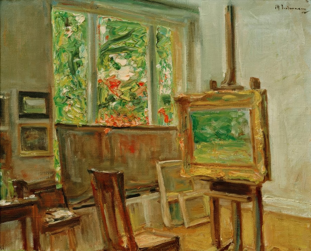 Het atelier in Wannsee door Max Liebermann