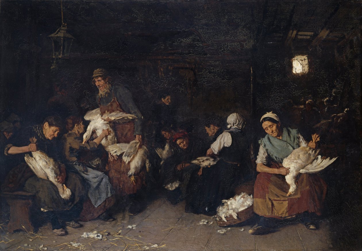 Gänserupferinnen door Max Liebermann
