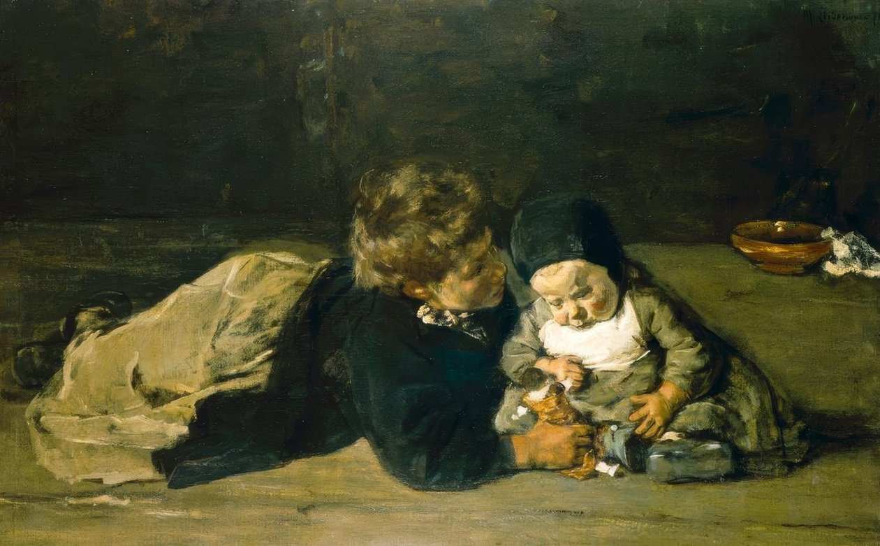 Broers en zussen door Max Liebermann