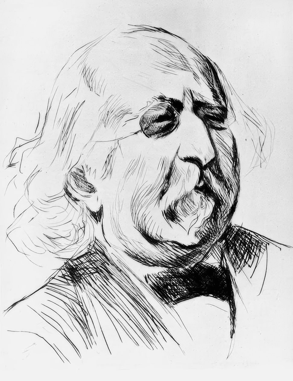 Hermann Cohen / Rad. v. Liebermann door Max Liebermann