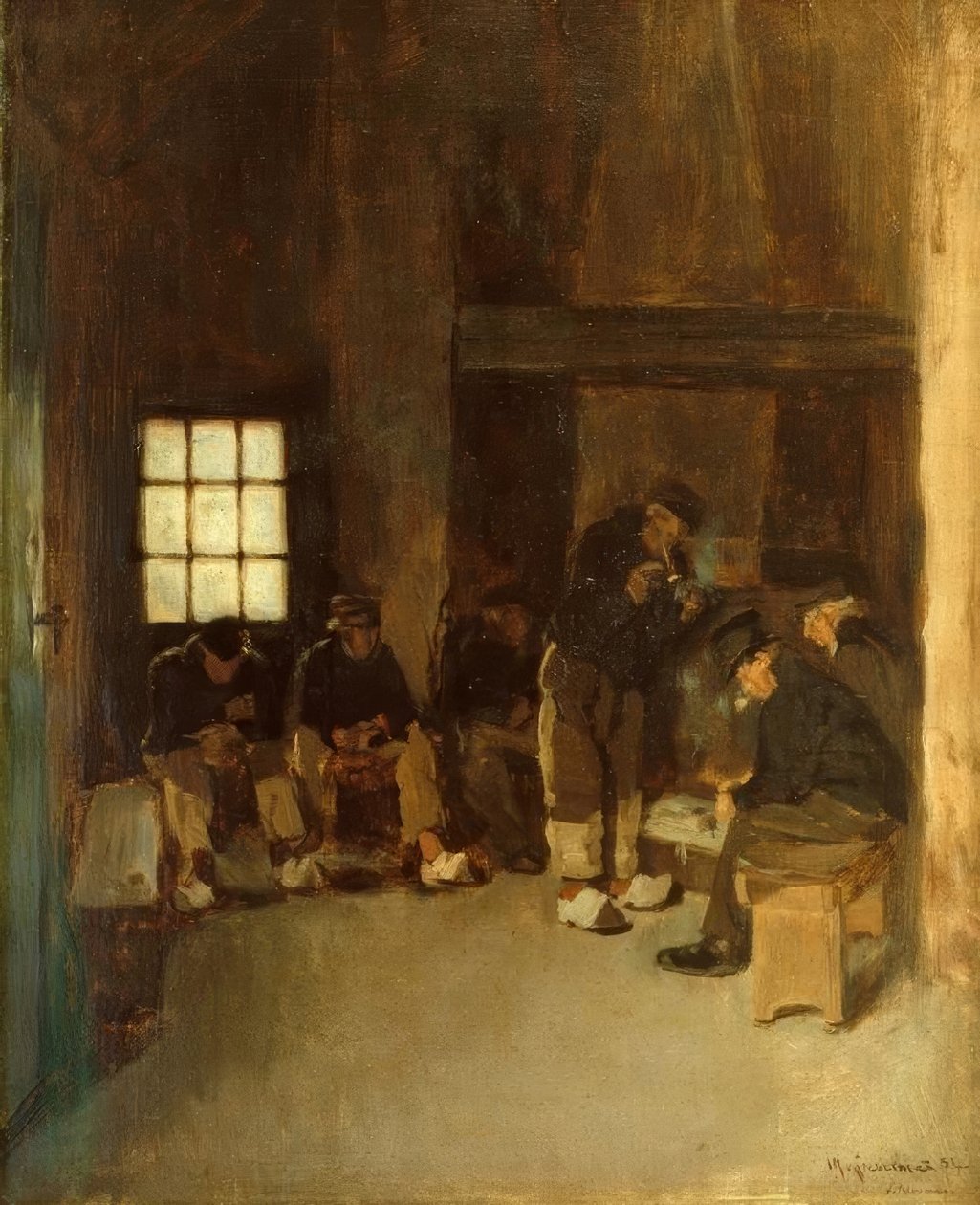 In de loods door Max Liebermann
