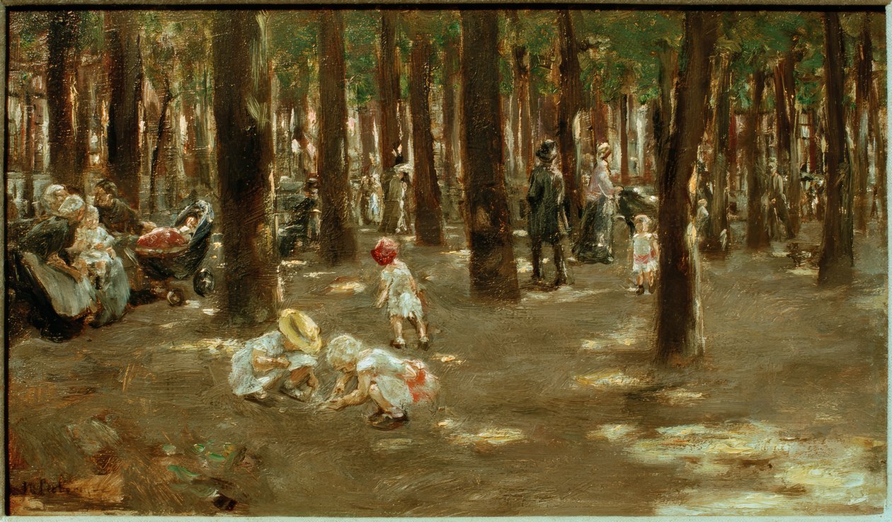 Speeltuin in de Tiergarten in Berlijn door Max Liebermann