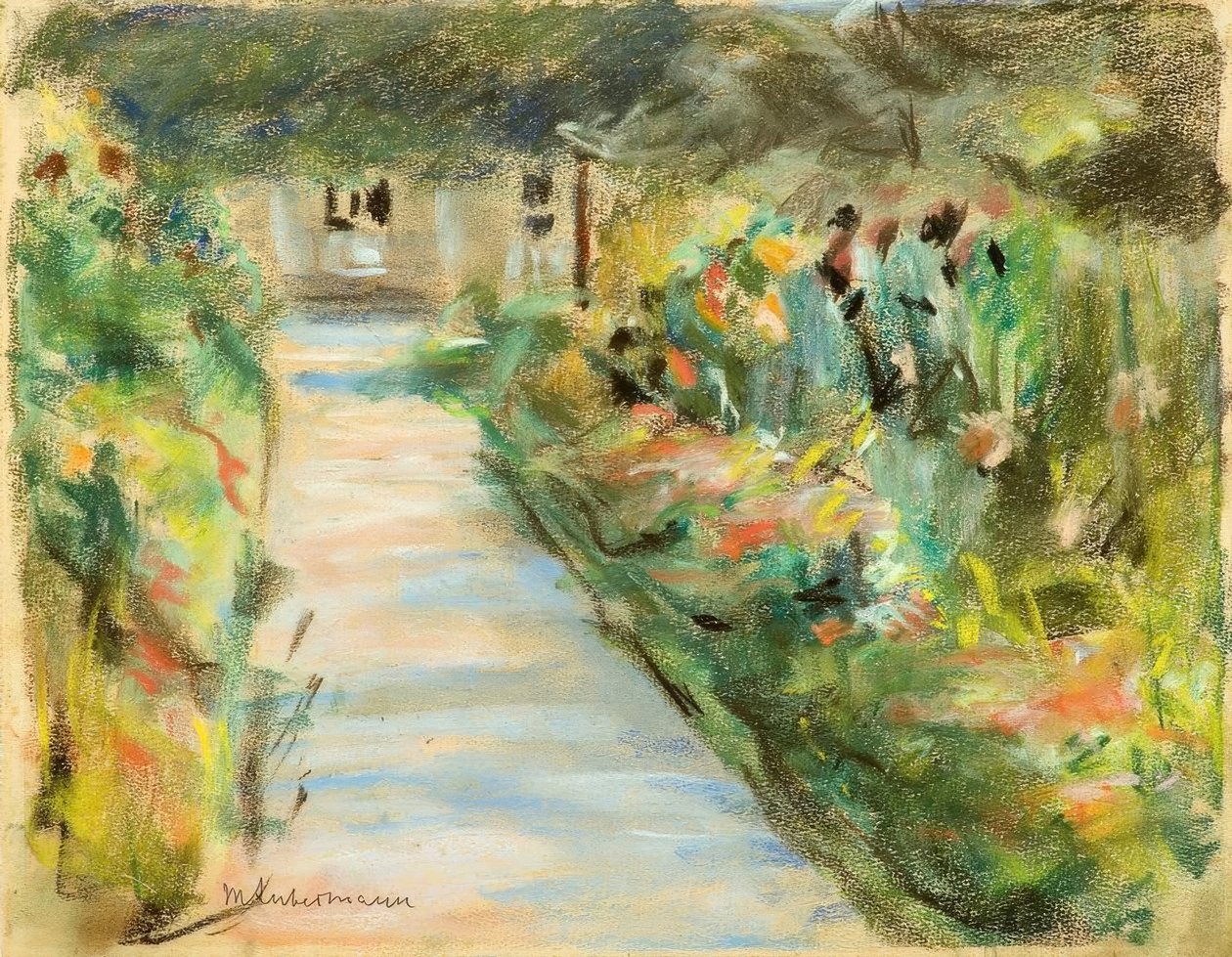 M.Liebermann, Bloeiende Tuin door Max Liebermann