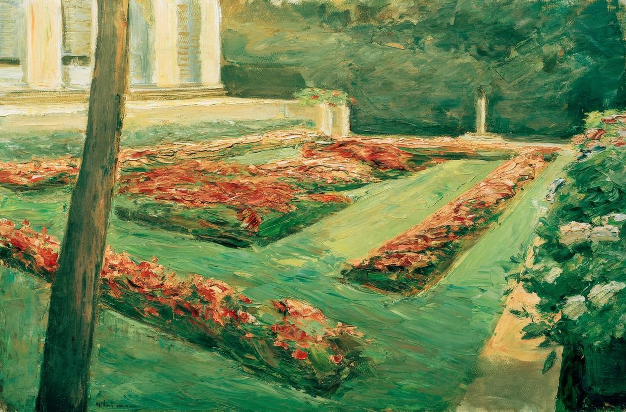 M. Liebermann, bloementerras Wannsee door Max Liebermann