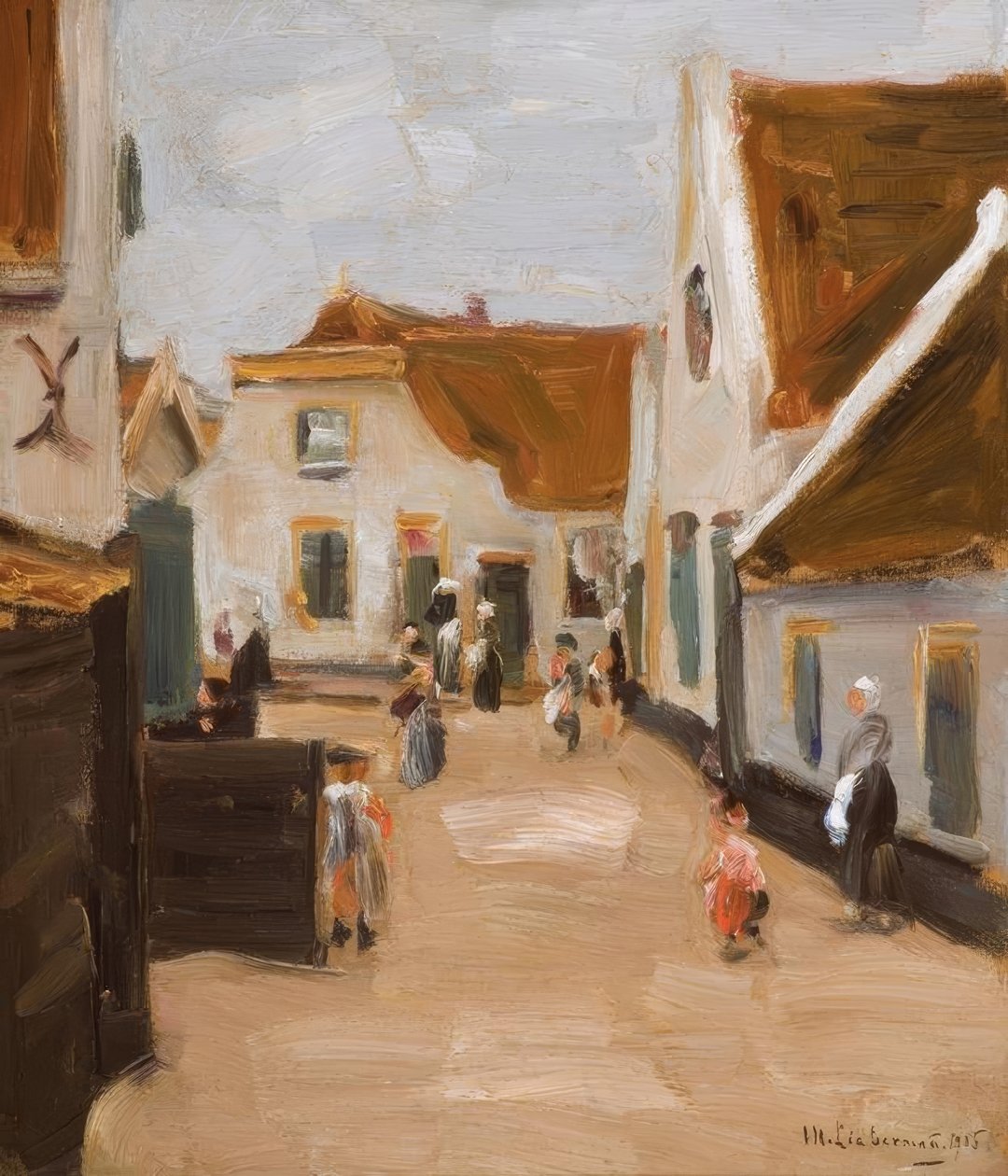 Dorpstraat in Noordwijk door Max Liebermann