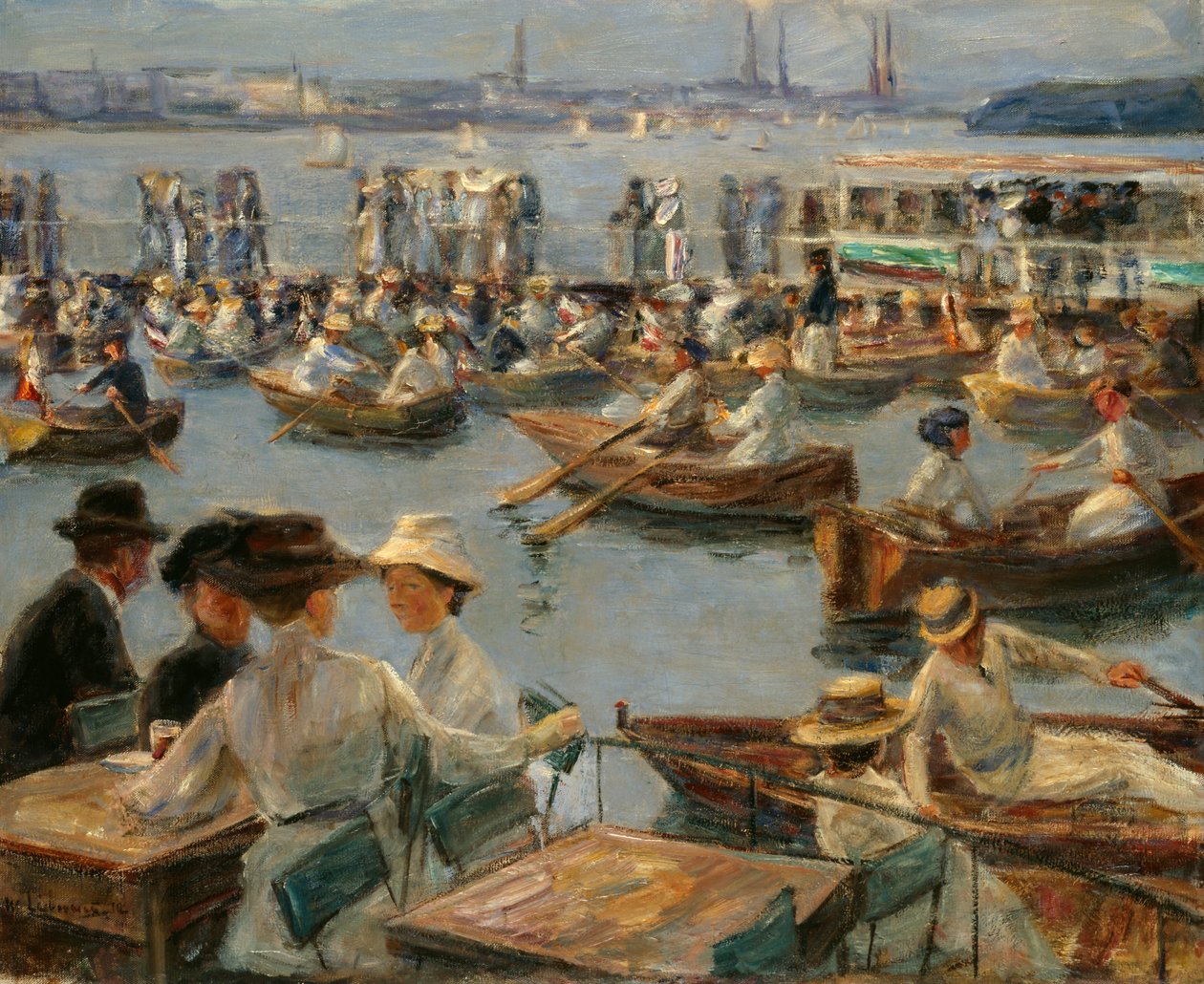 Op de Alster in Hamburg door Max Liebermann