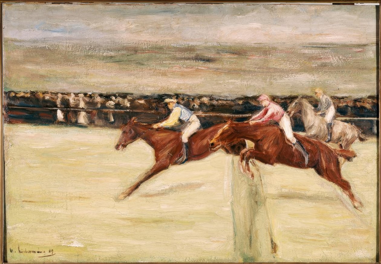 Paardenrennen in de Cascinen door Max Liebermann