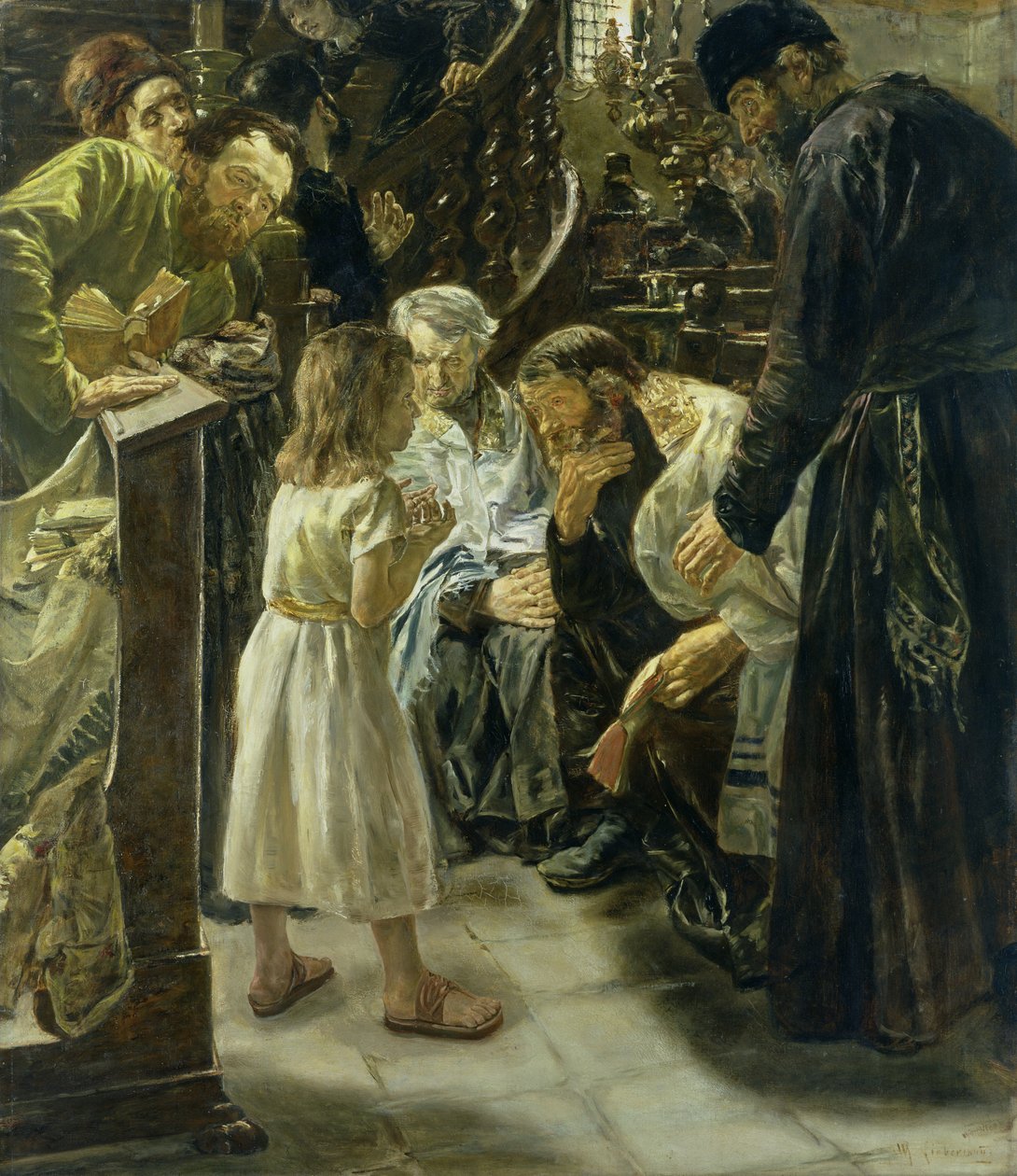 De Twaalfjarige Jezus in de Tempel door Max Liebermann